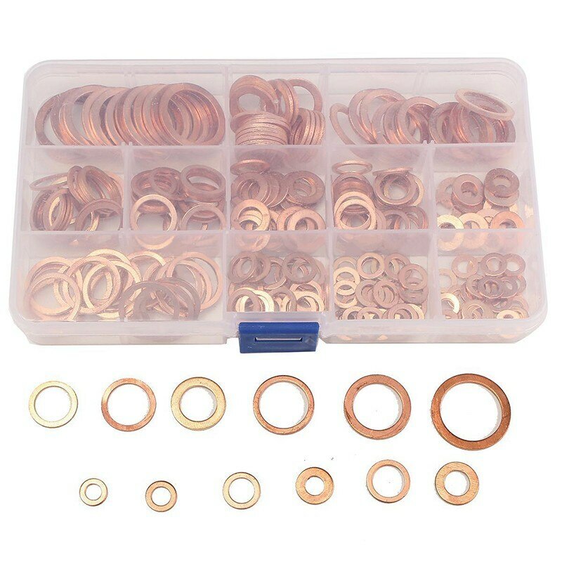 Drain Plug Crush Ring Washer Copper Flat Gasket Seal Assorted 12 Size