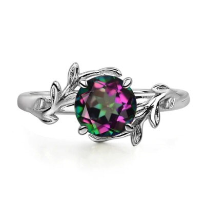 Elegant Cubic Zirconia 925 Silver Rings Gifts Women Engagement Jewelry Size 6-10
