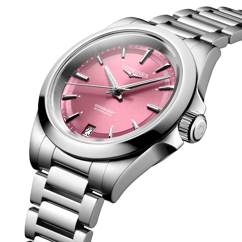 Pre-owned Longines Conquest Pink 34mm Automatic Ladies Watch L34304996 / L3.430.4.99.6