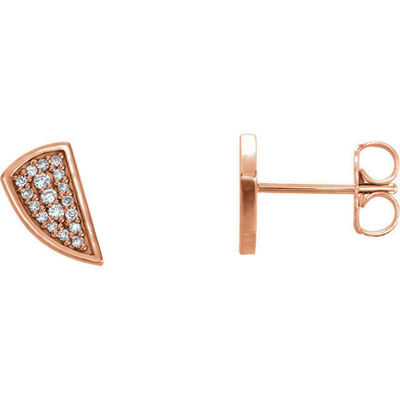 JADiamonds Diamond Geometric Earrings In 14K Rose Gold (1/10 ct. tw.)