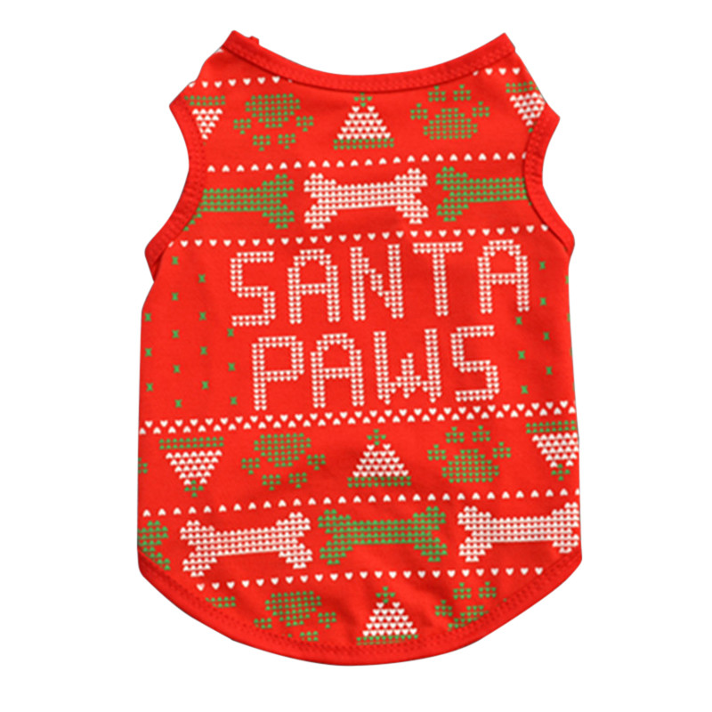 Pet Dog Cat Christmas Santa Clothes Puppy Warm Jumper Costume Outfit Vest UK 9 Pet Dog Cat Christmas Santa Clothes Puppy Warm Jumper Costume Outfit Vest UK 9