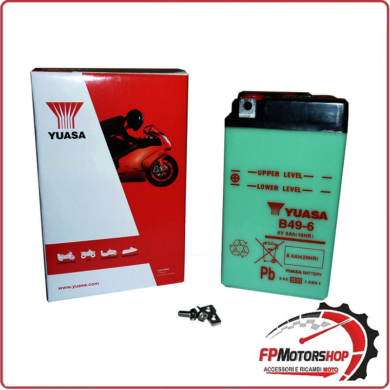 BATTERIA PER MOTO YUASA B49-6 6V 8AH 91X83X161MM BMW R 25/2 250 50/2