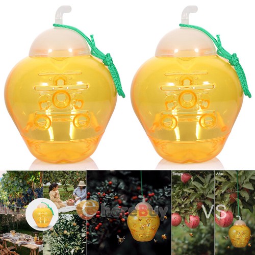 2xInsect Wasp Trap Catcher Honey Bee Trap Outdoor Wasp Deeterrent Killer Catcher