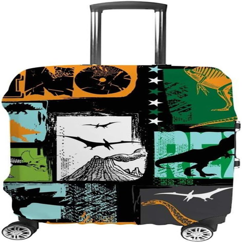 Cover Suitcase Dino Pattern Dinosaur Grunge Design For M
