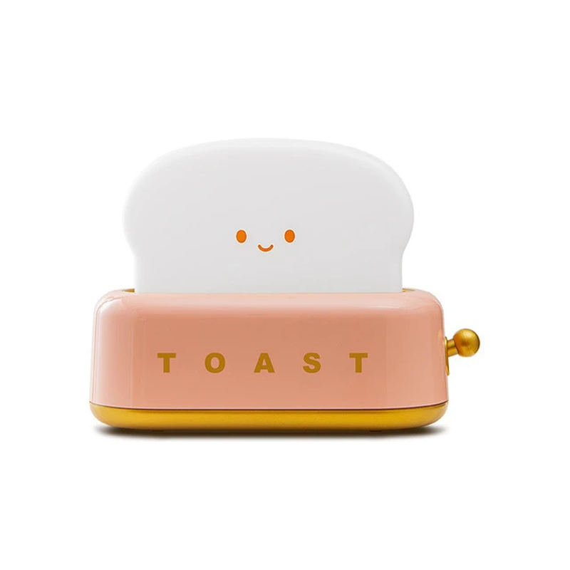 Adorable Toast Lamp Rechargeable Kawaii Things to Desk Decoration Timer LED Nigh