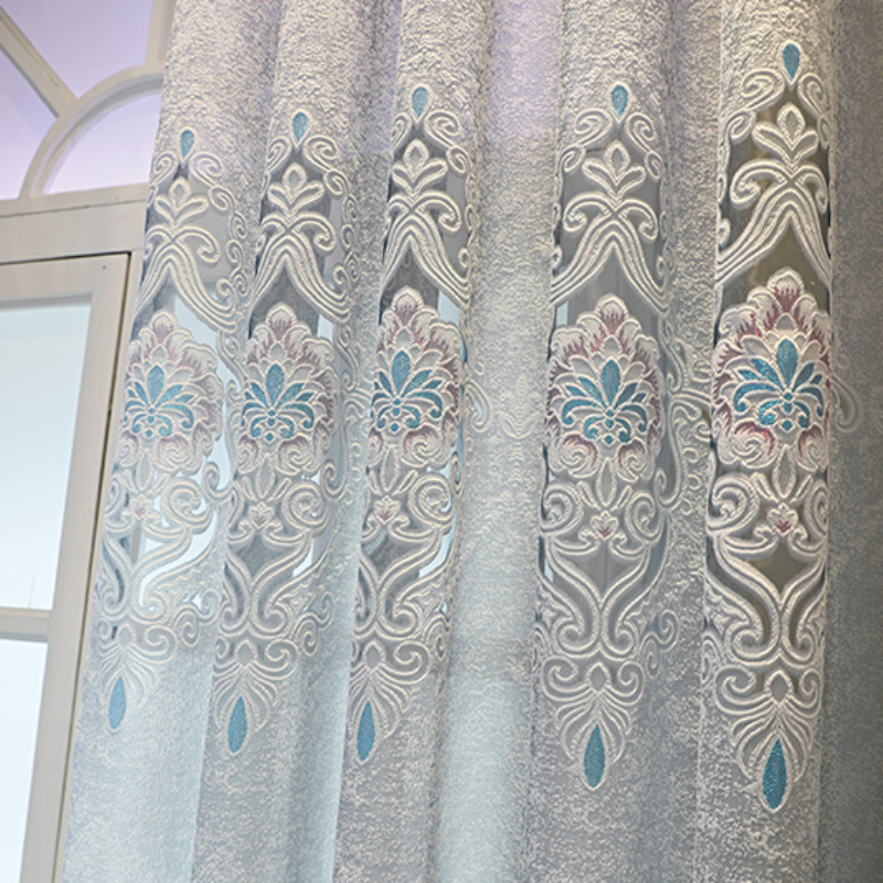 Wide 150cm European Luxury Embroidery Curtain Living Room Window Drape A Panel