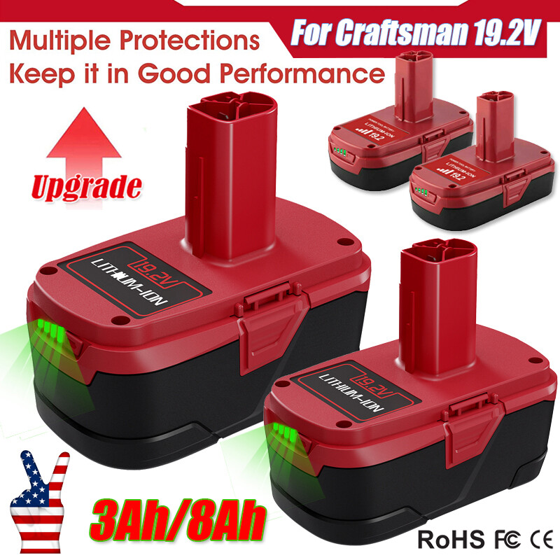 1-2 Pack 8.0Ah for Craftsman 19.2V 11375 Battery C3 DieHard 130279005 130279003