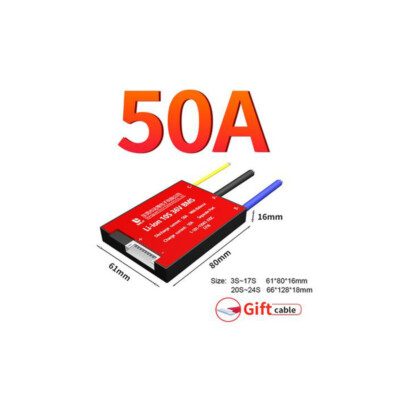 Daly Bms Li-ion LiFePO4 BMS Board lot Balanced Waterproof 3S-17S 12V-60V battery