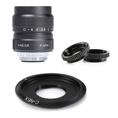 Fujian 25mm F1.4 CCTV C-mount Lens for Sony NEX E mount a5100 a6000 a6100 a6300