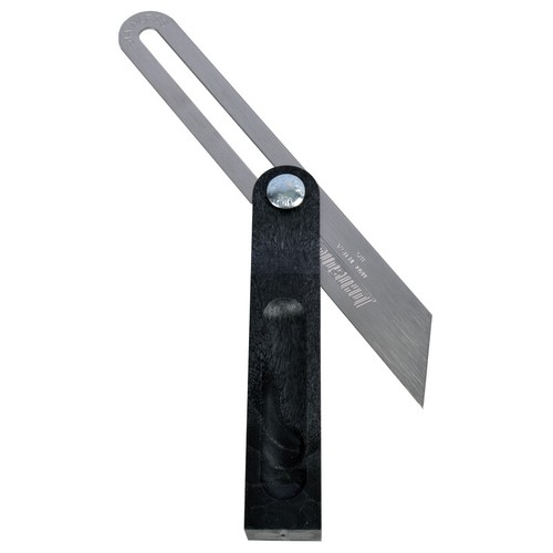 Johnson B75 Stainless Steel Black/Silver Plastic Handle Sliding T-Bevel 8 L in.