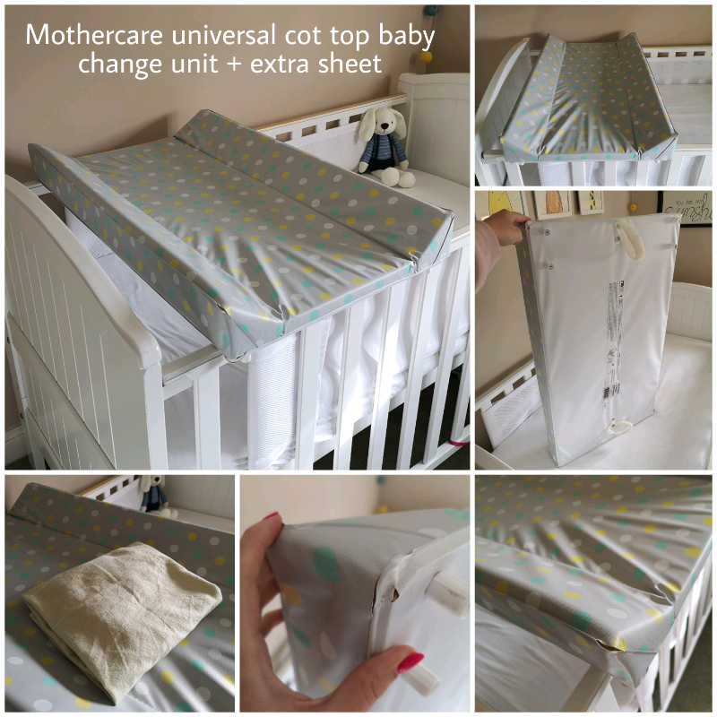 Mothercare universal cot top baby change unit + extra sheet. in