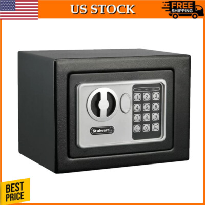 Deluxe Digital Steel Safe with Digital Keypad Personal Safe Lock Box with 2 Keys