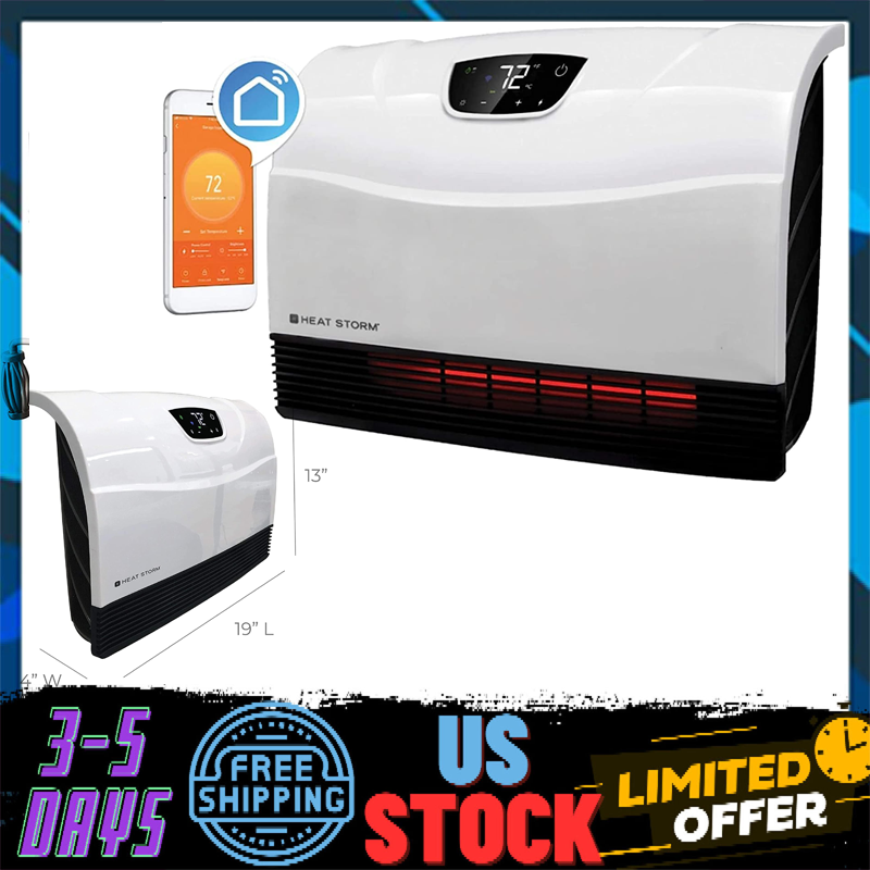 S Hs-1500-phx-wifi Infrared Heater, Wifi Wall Mounted, Us