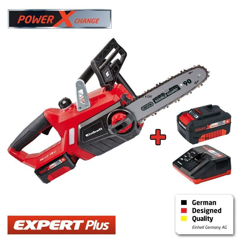 HEAVY DUTY EINHELL 18V LITHIUM CORDLESS 12" CHAINSAW SAW & 2 BATTERIES
