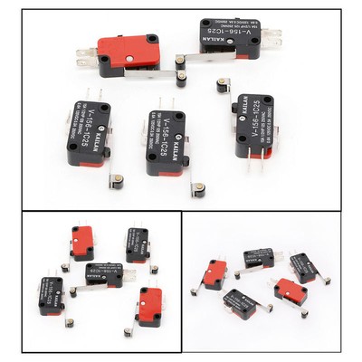 5Pcs V-156-1C25 Micro Limit Switch Long Hinge Roller Momentary SPDT Snap Action