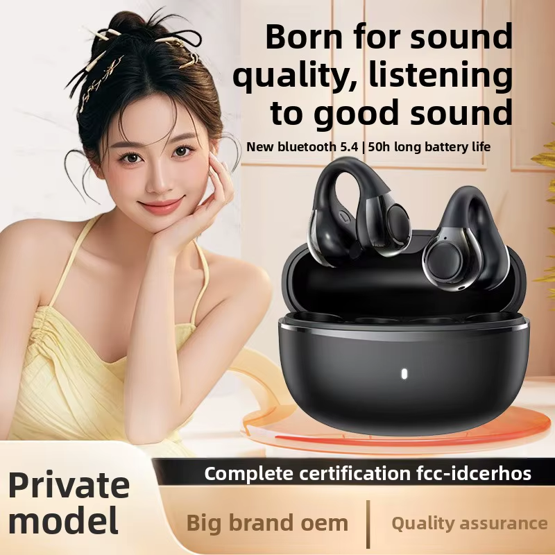 2025 New Cross-border Bluetooth Ear Clip Headphones with Long Battery Life, Open