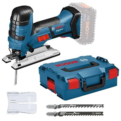 Bosch Akku-Stichsäge GST 18 V-LI S Solo inkl. L-Boxx + 3 Stichsägeblätter