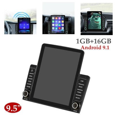9.5'' Android 9.1 2 DIN HD 1GB+16GB Bluetooth Car Stereo Radio GPS Navi Universal