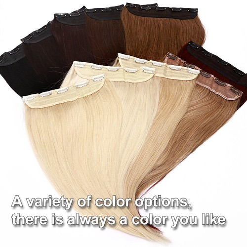 Thick 100% Real Remy Human Hair Extensions Clip In One Piece Half Head 8''-24''