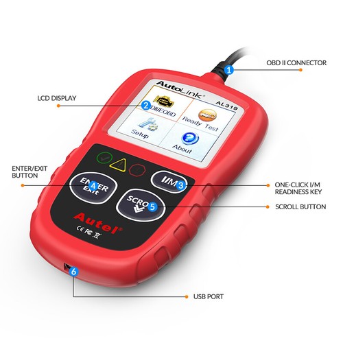 Autel AutoLink AL519 Scanner OBD2 Motore di Controllo Modalità 6