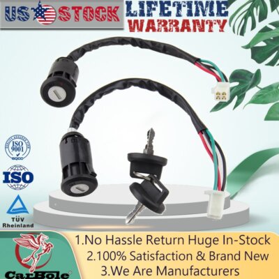 2pcs Ignition Key Switch Set for Chinese Quad ATV Go Kart 50/70/90/110/125/250cc