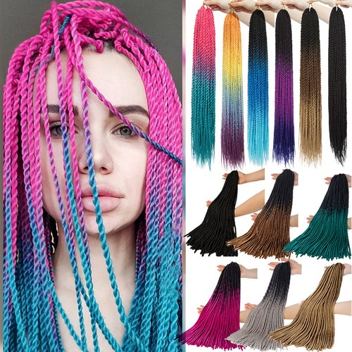 Ful Senegalese Twist Ombre Crochet Braiding Hair Extensions Faux Loc Dreads