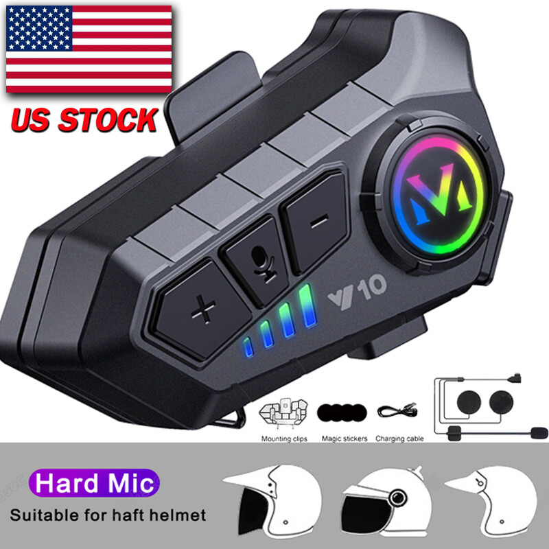 HiFi Bluetooth5.3 Motorcycle Helmet Headset Motorbike Wireless Call Headphone@