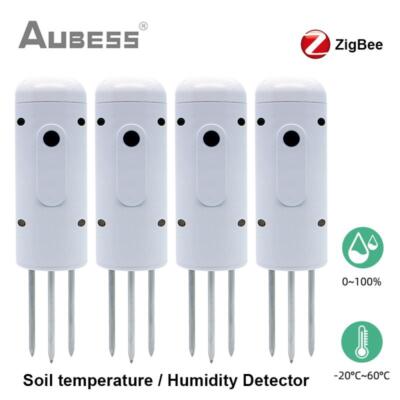 Tuya Zigbee Wireless Soil Moisture Meter Temperature Humidity Tester Plant Monit