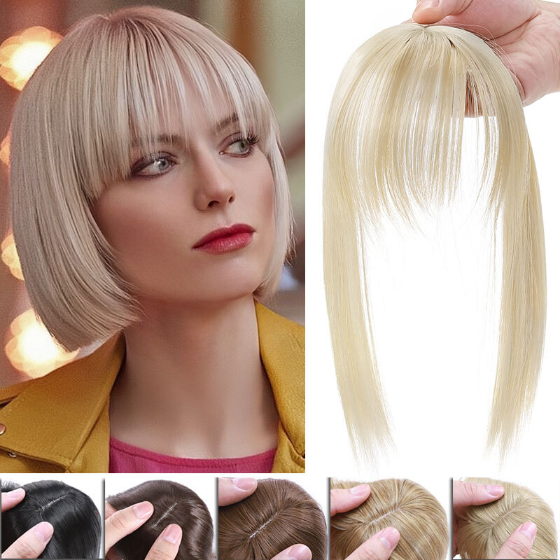 CLEARANCE Real Soft Natural Hair Topper Toupee Hairpiece Clip In Silk Base Wigs