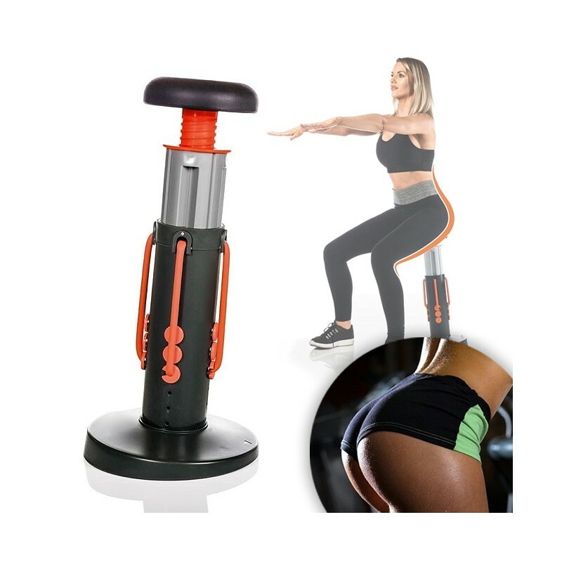 Attrezzo Squat Piegamenti Gambe Con Elastico Palestra Fitness Glutei Muscoli cir