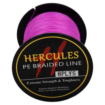 Hercules 8 Strands PE Braided Fishing Line Saltwater Fishing Weave Casting 100M