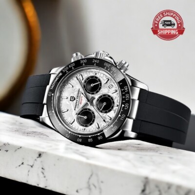PAGANI DESIGN 1664 Sport Quartz Chronograph Silicone Luminous Waterproof Watch