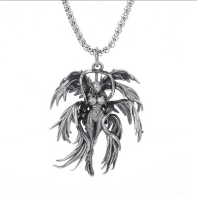 Angel Beast Jewelry Vintage Silver Look Sexy Goddess Standing Pendant Necklace