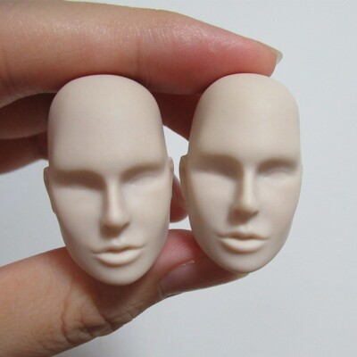 2pcs Doll Head OOAK Face Model
