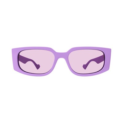 Pre-owned Gucci Gg1534s-004-55 Violet Sunglasses In Purple