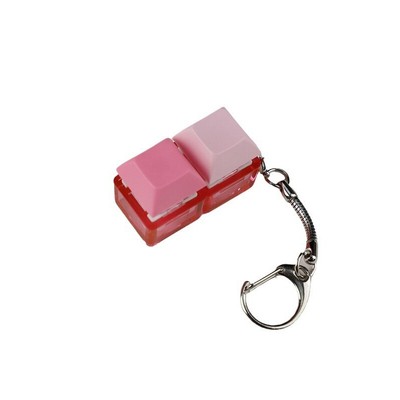 4-Keys Mechanical Keyboard Key Toy Keychain Party Stress Relief DIY Fidget Sp