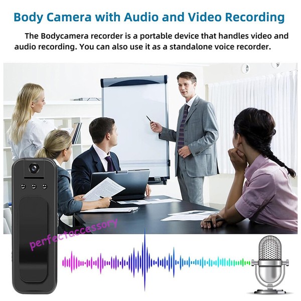 Mini Body Camera 1080P HD Night Vision Hidden Spy Camera Video Audio Recorder - Image 8