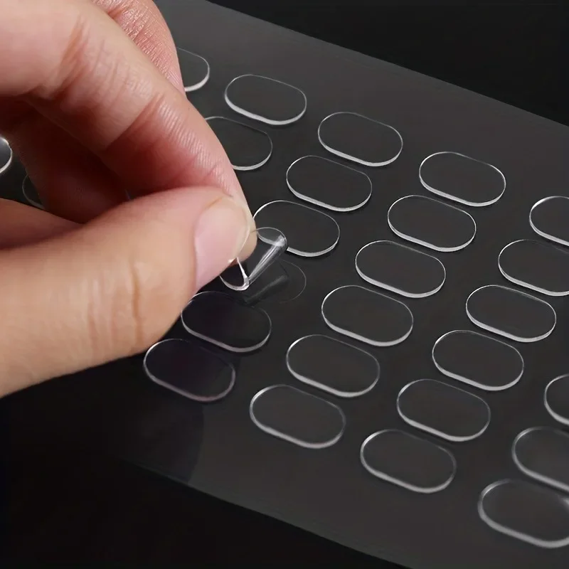 200Pcs Transparent Double-Sided Tape Pads  Non-Marking Anti-Skid Adhesive DIY 