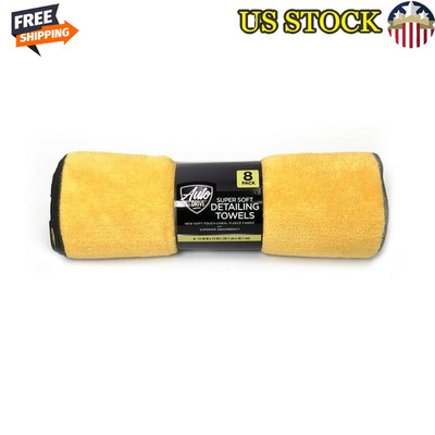 Microfiber Towels 8 Pack Coral Fleece Cleaning Detailing Lint-free Super Soft US
