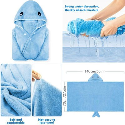 S,premium Hooded Towel For Toddlers Highly Absorbent Coral F
