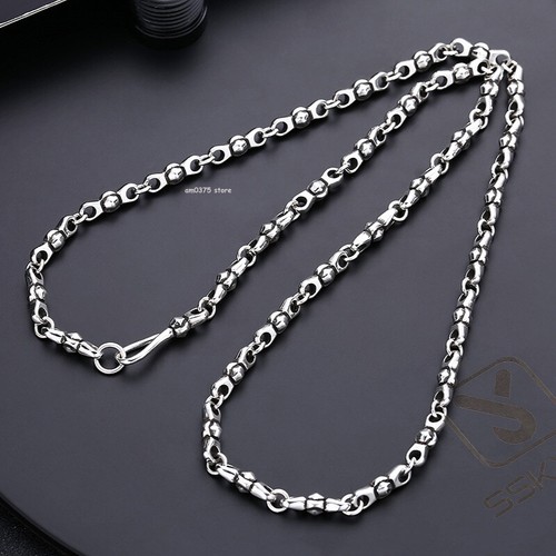 ネックレス・ペンダント [KINDABABY] [925silver] vintage silver ball necklace PURE S925 Sterling Silver Necklace Women Men 5mm Solid