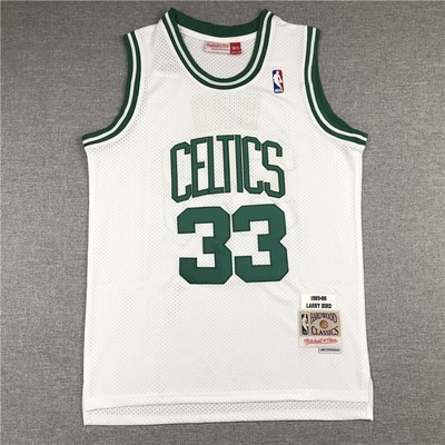 Adult Boston Celtics #33 Sportshirt Stitched Vintage