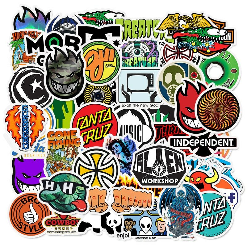 Fashion Brand Logo Waterproof Sticker For Luggage Car Guitar