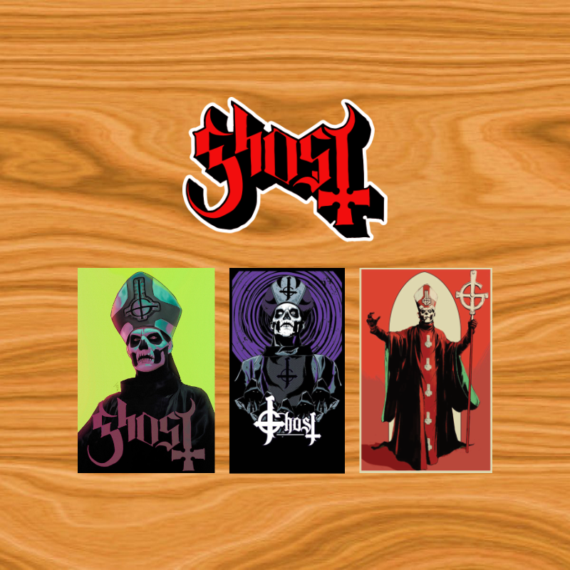Ghost Vinyl Sticker Set (lot of 4) Skateboard Window Bumper Stickers