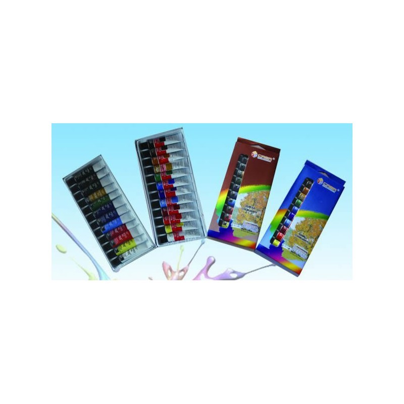 12 x Colori ad Olio in Vari Colori Tubi da 12 ML Pittura Hobby Disegno dfh
