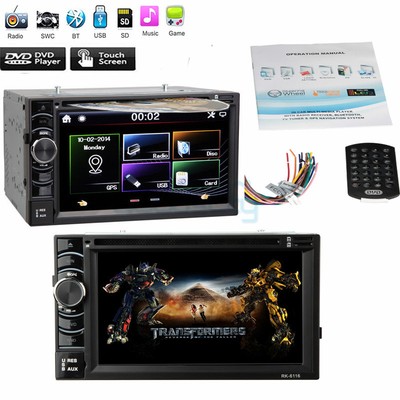 65quot HD 2DIN In Dash Car Stereo Radio DVD CD MP3 Player Bluetooth iPod FMUSBSD