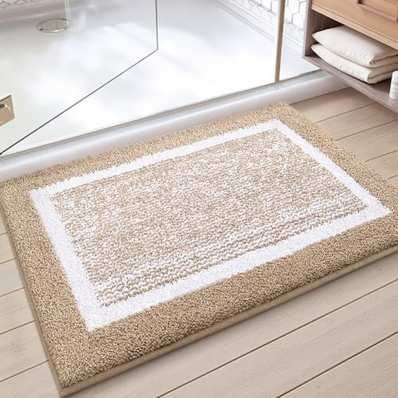 Bath Mats 40X60Cm Simple and Stylish, Non Slip Washable Bathroom Rug, Extra Soft