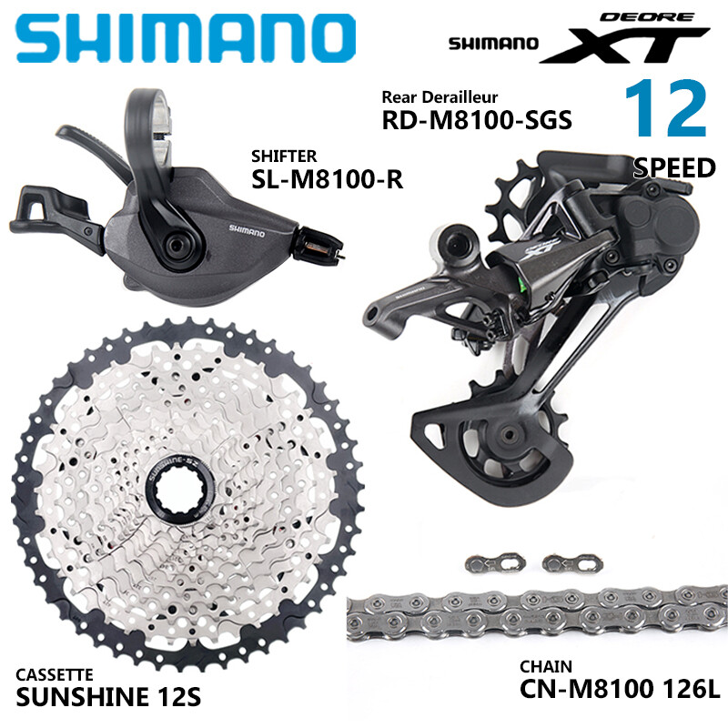 SHIMANO DEORE XT M8100 Groupset 1x12 Speed Shifter Chain MTB