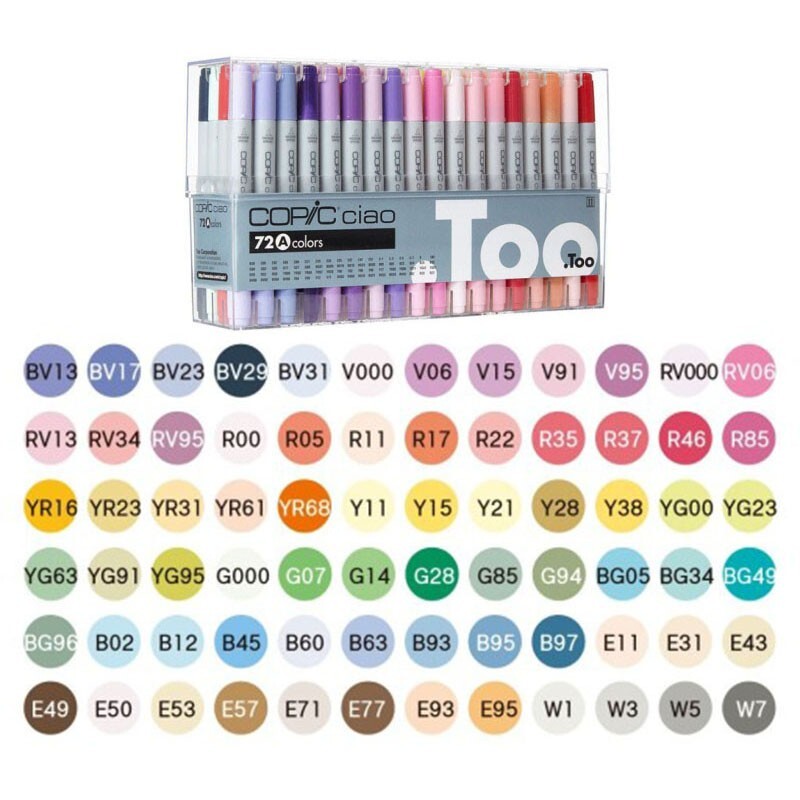 ■COPIC ciao ■72色 Aset■ 新品同様 Copic Ciao 72 colors set A - COPIC Official Website
