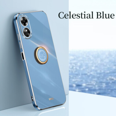Plating Ring Stand Case For OPPO Realme GT2 9 10 Pro 11 Pro+ C35 C55 Phone Cover
